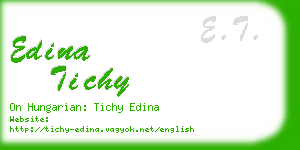 edina tichy business card